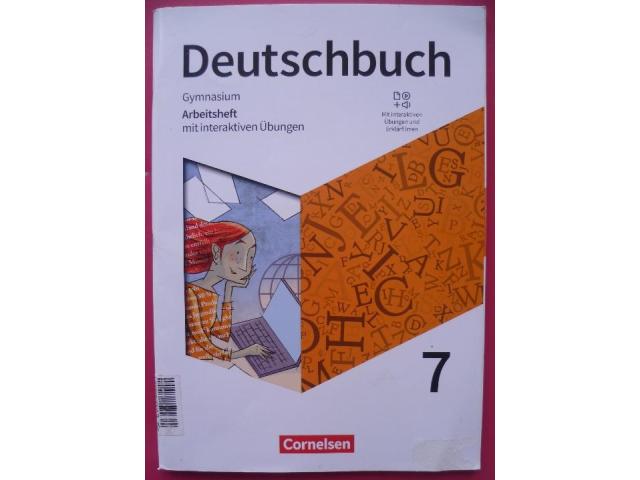 Deutschbuch Gymnasium Arbeitsheft mit interaktiven Übungen 7. Schuljahr - unbenutzt - 978-3062052422